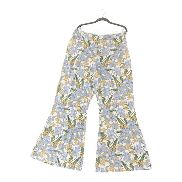 amalie Pants - Amalie Leaf Print Trousers -size 14